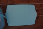 Tupperware Bake N Take Rectangle Cupcake Cake Carrier Handle Reverse Teal Green