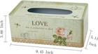 Decorative Metal Tissue Holder Country Rural Rectangular Tissue Box Cover