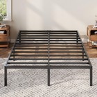 Queen Bed Frame With 12-inch Metal Design   Under-bed Storage - Black