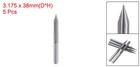 5pcs Cnc V Bit 30 Degree 1 8  Shank 0 2mm Tip Engraving V Bits Chamfer End Mill
