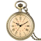 Vintage Quartz Pocket Watch Men Women Antique Open Face Steampunk Gift Trendy