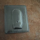 Will Leather Goods Black Men   s Bifold Wallet Credit Card Holder Logo Accent