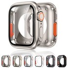 For Apple Watch Case Series Se 3 4 5 6 7 8 9 10 11 Glass Screen Protector Cover