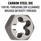 Drill America Dwthxnpt14 1 4 -18 Carbon Steel Hex Npt Pipe Rethreading Die  D   