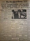 Vintage Japan Surrenders Ww2  Ends New York Times News Article Estate Sale Find