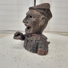 Vintage Style Cast Iron Humpty Dumpty Clown Mechanical Coin Bank Reproduction