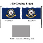 Jayus Double Sided Emblem Us Navy Flag 4x6 Ft Outdoor- Vivid Color 220d Naval   