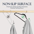 House Day Premium Velvet Non-slip Flocked Hangers 40 Pack Black