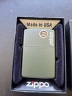 Zippo Logo Matte Pocket Lighter - Green
