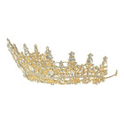 New Beautiful Gold Tone Rhinestone Tiara Crown Queen Wedding Pageant Birthday