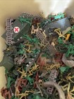 Vintage Large Lot Plastic Army Men And Accessories