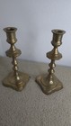Carnat 2 Vintage Antique Brass Candlestick Candle Holders Made In India
