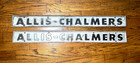 Vtg Oem Allis Chalmers Hood Side Name Plate Emblem Pair Signs Embossed Orig  29 