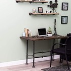 Industrial Pipe Desk Leg Set  Modern Home Office Table Writing Or Computer Ba   