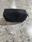 Tumi For Delta Small Black Toiletry Makeup Amenity Travel Bag Empty