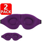 2 Travel Silk 3d Eye Mask Sleeping Soft Padded Shade Cover Rest Relax Blindfold