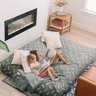  Chenille Bean Bag-convertible Bean Bag Chair-machine-washable Full Moss