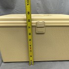 Vintage Wilson Wil-hold Large Sewing Box Case W Tray Basket Weave Tan Usa
