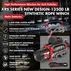 X-bull Electric Winch 13500lbs Synthetic  2in1 Remote  12v Towing Truck Trailer
