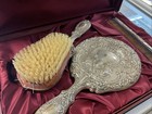 Gorham Sterling Silver 3 Piece Dresser Set 23 Buttercup Mirror Brush Comb Boxed 