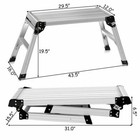 5hd En131 Aluminum Platform Drywall Step Up Folding Work Bench Stool Silver