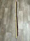 Vintage Brown Woven Leather Belt With Silver Buckle Braided