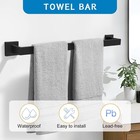 5-pieces Matte Gold Bathroom Hardware Accessories Set 24 Inch Towel Bar Towe