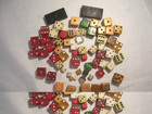 Vintage Dice Lot Bakelite Bone Wood Butterscotch Poker Etc    