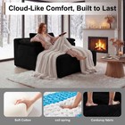 Oversized Chaise Lounge Sofa Couch Upholstered Boneless Bed Deep Seat Sleeper