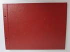 Embossed Red Photograph Album Scrapbook  14 X 11 In  Vintage 1958  1950s 