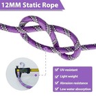 Static Climbing Rope - 12mm High Strength Arborist Rope 65ft For Outdoor Rapp   
