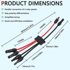 Solar Parallel Connectors For 2 Panels  Tool-free Mc4 Cable    