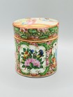Antique Chinese Famille Rose Porcelain  Box Jar With Lid Signed Around 1900 1504