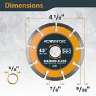 Powertec 4-1 2  Segmented Diamond Saw Blades For Angle Grinder  Diamond Blade