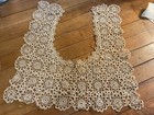 Exquisite Antique Tatted Lace Collar - 12    Long X 12    Wide