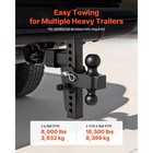 Uimoso 2  Adjustable Trailer Hitch Ball Mount Tow Hitch W  8  Drop 18500 Lbs