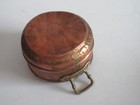 Vintage    solid Copper Pot W brass Handles   Made In Turkey - 4 5 Wide