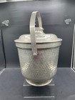 Hammered Aluminum Ice Bucket With Lid Made In Italy Vintage Barware