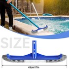 Pool Brush Head 17  Pool Brushes Cleaning Walls Curved Ends Nylon Ez Clip