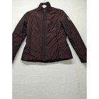 Irideon Riding Wear Womens Quilted Puffer Jacket Burgundy Equestrian Crest Small