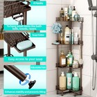 Corner Shower Caddy Organizer - 4 Tier Shower Shelf Corner With Soap Holder     