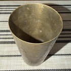 Antique Cup Hand Engraved Brass Intricate Design Indian Vintage Unique