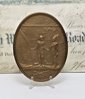 Rutherford B  Hayes Peace - Us Mint 76mm X 59mm Oval Bronze Medal - Nice  M1