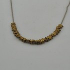 Silpada 925 Sterling Silver Gold Tone Nugget Bead Chain Necklace 18 Inches Vtg