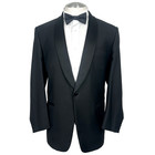 Corneliani 100  Wool Black Shawl Collar Formal Dinner 1 Button Tuxedo 42 Reg