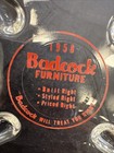Vintage 1958 Badcock Furniture Glass Bowl Dish Advertisement Collector Mcm
