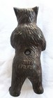 Antique Cast Iron    pat Apd For    Black Bear Coin Money Bank   No Screw
