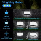 Lot Led Solar Power Motion Sensor Wall Lights 3 Working Mode Waterproof Security