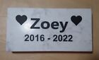 Custom Engraved Stone Pet Memorial  Headstone  Grave Marker With Hearts