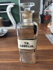 Vintage Apothecary Pharmacy Drug Store Glass Bottle     Tr Lobelia 8   